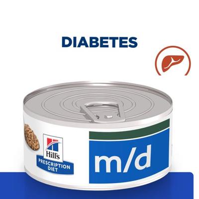 Hill&apos;s Prescription Diet m/d Diabetes Care kattenvoer nat met Lever 24x156g blik