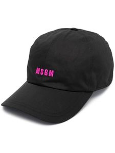 MSGM casquette à logo imprimé - Noir