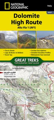 Wandelkaart 4007 Dolomite High Route - Alta Via 1 | National Geographic