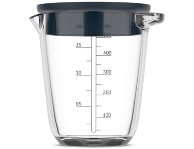 Mepal Maatbeker met deksel - chef it - navy - 500ml