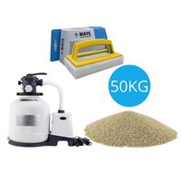 Intex - Zandfilterpomp 3500 L/u & Filterzand 50 kg & WAYS Scrubborstel - thumbnail