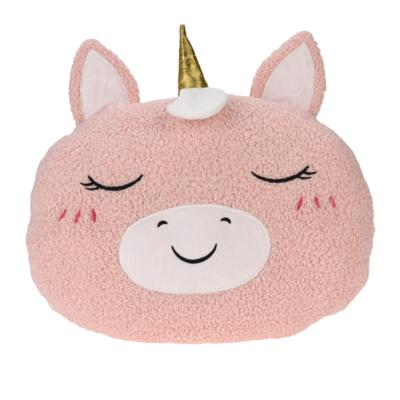 Dieren sierkussen kinderkamer - eenhoorn - roze - 30 cm - pluche Dieren sierkussen kinderkamer - eenhoorn - roze - 30 cm - pluche