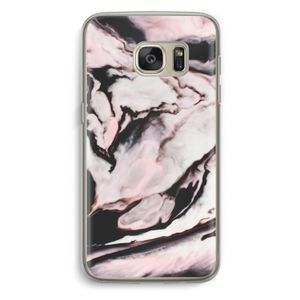 Roze stroom: Samsung Galaxy S7 Transparant Hoesje