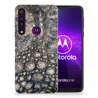 Motorola One Macro | TPU Hoesje | Krokodillenprint