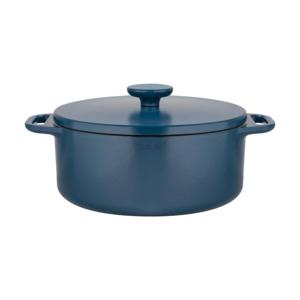 Hugo Kennis braadpan met deksel - gietijzer - blauw/zwart - ø24 cm