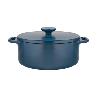 Hugo Kennis braadpan met deksel - gietijzer - blauw/zwart - ø24 cm