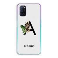 Charcoal Flora: Oppo A52 Transparant Hoesje
