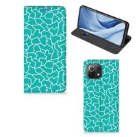 Xiaomi 11 Lite NE 5G | Mi 11 Lite | Bookcase | Cracks Blue Xiaomi 11 Lite NE 5G | Mi 11 Lite | Bookcase | Cracks Blue