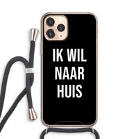 Ik wil naar huis - Zwart: iPhone 11 Pro Transparant Hoesje met koord