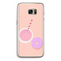 Donut: Samsung Galaxy S7 Edge Transparant Hoesje - thumbnail