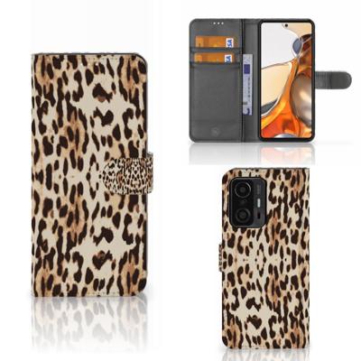 Xiaomi 11T | 11T Pro | Telefoonhoesje | Met pasjeshouder | Leopard