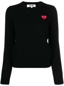 Comme Des Garçons Play pull à col v - Noir