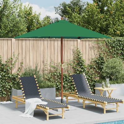 Parasol met houten paal 150x200 cm groen