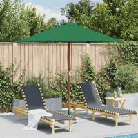 Parasol met houten paal 150x200 cm groen