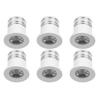 LED Veranda Spot Verlichting 6 Pack - Velvalux - 3W - Warm Wit 3000K - Inbouw - Rond - Mat Wit - Aluminium - Ø31mm