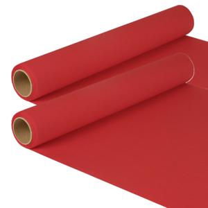 Tafelloper - 2x - rood - 500 x 40 cm - papier - tafelkleed loper - tafelversiering