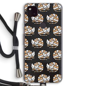 Slapende poes: Pixel 4a 5G Transparant Hoesje met koord