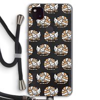Slapende poes: Pixel 4a 5G Transparant Hoesje met koord