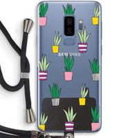 Sanseveria: Samsung Galaxy S9 Plus Transparant Hoesje met koord