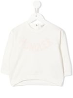 Moncler Enfant sweat à logo imprimé - Blanc