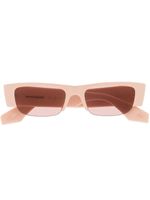 Alexander McQueen Eyewear lunettes de soleil à logo imprimé - Rose