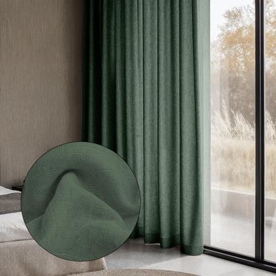 Sale: -35% | Gordijnen Met Linnen Look - Ringen - Groen 250x150 Cm - - Dekbed-Discounter.nl