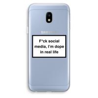 I'm dope: Samsung Galaxy J3 (2017) Transparant Hoesje
