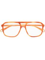 Gucci Eyewear lunettes de vue à monture aviateur - Orange