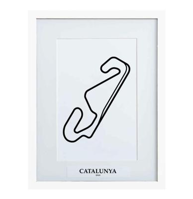 Formule 1 Circuit Catalunya Spanje 3D Print - Wit