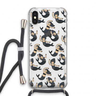Zeemeermin: iPhone X Transparant Hoesje met koord