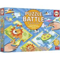 Puzzel - EDUCA - Battle Jr Animals - 16 puzzels - 9 stukjes per puzzel - Voor kinderen vanaf 4 jaar