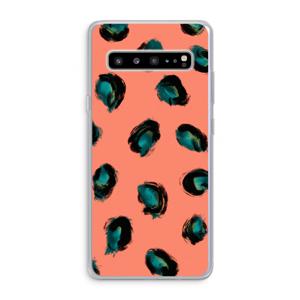 Pink Cheetah: Samsung Galaxy S10 5G Transparant Hoesje