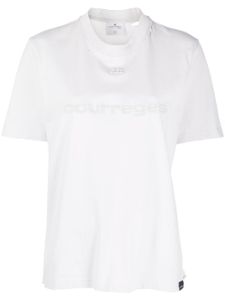 Courrèges t-shirt en coton à patch logo - Blanc