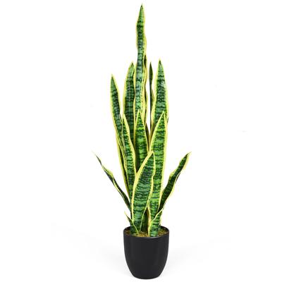 Snake Kunstplant met Stevige Pot Nep Agave Kunstplant voor Thuis & Kantoor 90cm Geel