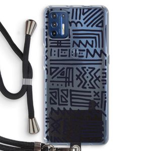 Marrakech print: Motorola Moto G9 Plus Transparant Hoesje met koord