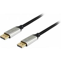 Equip 119263 DisplayPort kabel 3 m Aluminium, Zwart - thumbnail