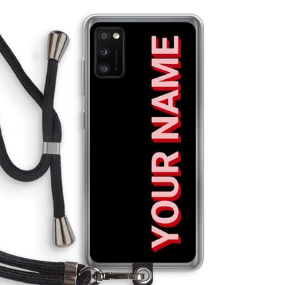 Namecase: Samsung Galaxy A41 Transparant Hoesje met koord