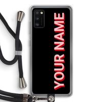 Namecase: Samsung Galaxy A41 Transparant Hoesje met koord