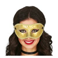 Verkleed oogmasker Venitiaans - goud - volwassenen - Carnaval/gemaskerd bal - thumbnail