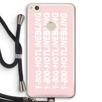 Hotline bling pink: Huawei Ascend P8 Lite (2017) Transparant Hoesje met koord