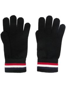 Moncler tri-colour wool gloves - Noir