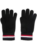 Moncler tri-colour wool gloves - Noir - thumbnail