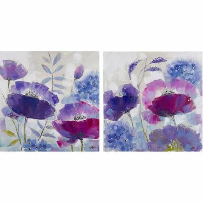 Schilderij DKD Home Decor 80 x 3,5 x 80 cm Shabby Chic (2 Stuks)