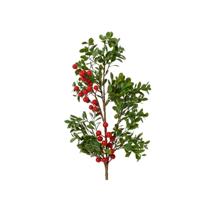 Decoris Kunsttak met rode bessen 4x13x60cm