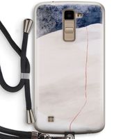 Stone White: LG K10 (2016) Transparant Hoesje met koord