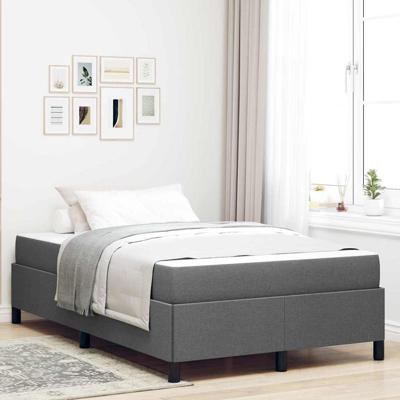 Boxspring bed Donkergrijs en Zwart 120 x 190 cm
