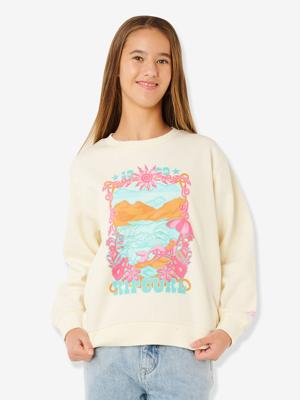 Sweater Sunshine Squad voor meisjes ecru