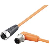 ifm Electronic EVT466 Verbindingskabel Aantal polen (sensoren): 3, 5 Stekker, haaks, Bus, recht 0.3 m 1 stuk(s)
