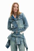 Truckerjack met borduursels - BLUE - XL