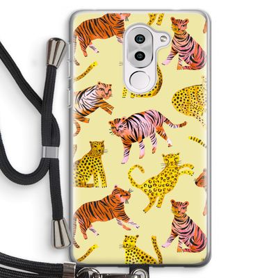 Cute Tigers and Leopards: Honor 6X Transparant Hoesje met koord